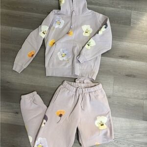 Light Pink Obey Sweatsuit Set
